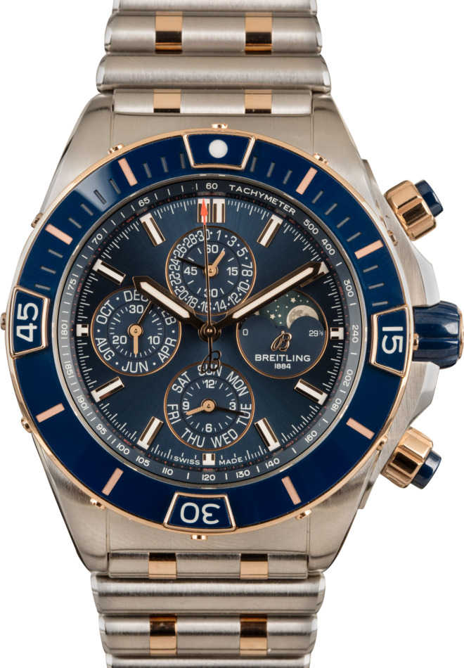 Pre-Owned Breitling Super Chronomat Stainless Steel & 18k Red Gold