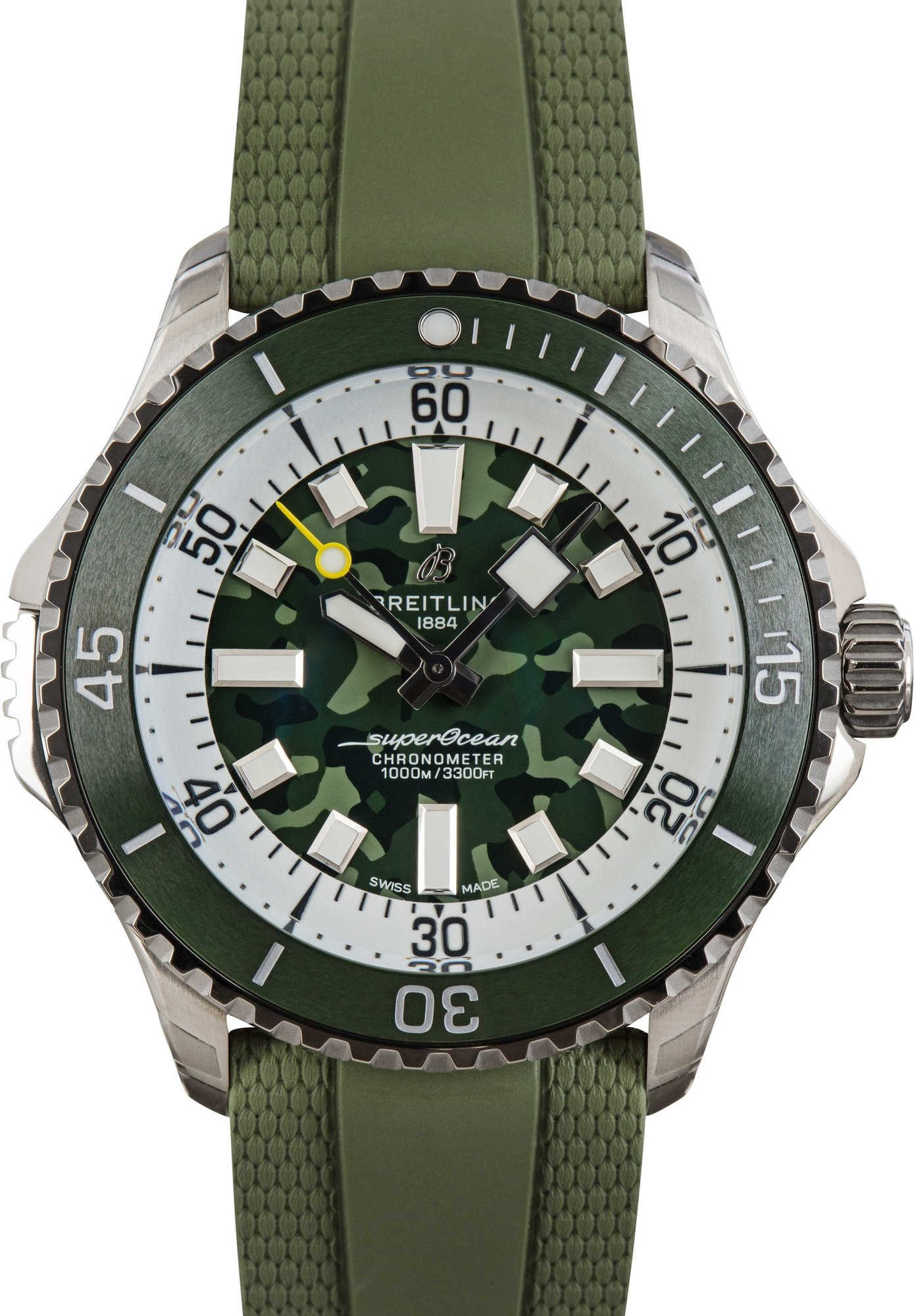 Breitling Superocean Automatic 46 Super Diver Green Dial & Strap