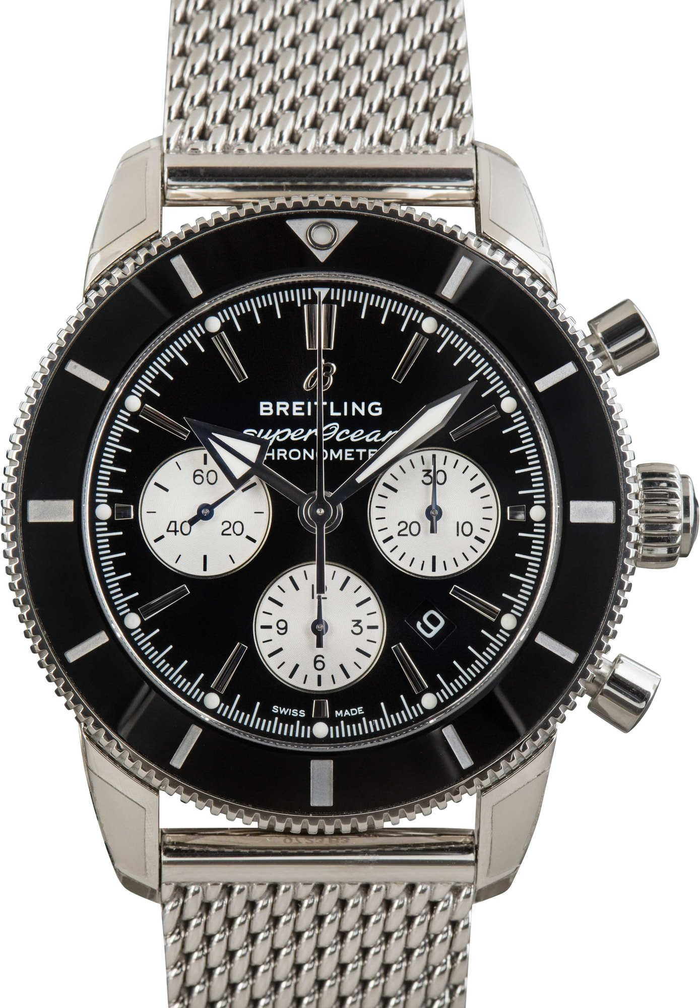 Breitling Superocean Heritage B01 Chronograph 44 Stainless Steel Black Dial