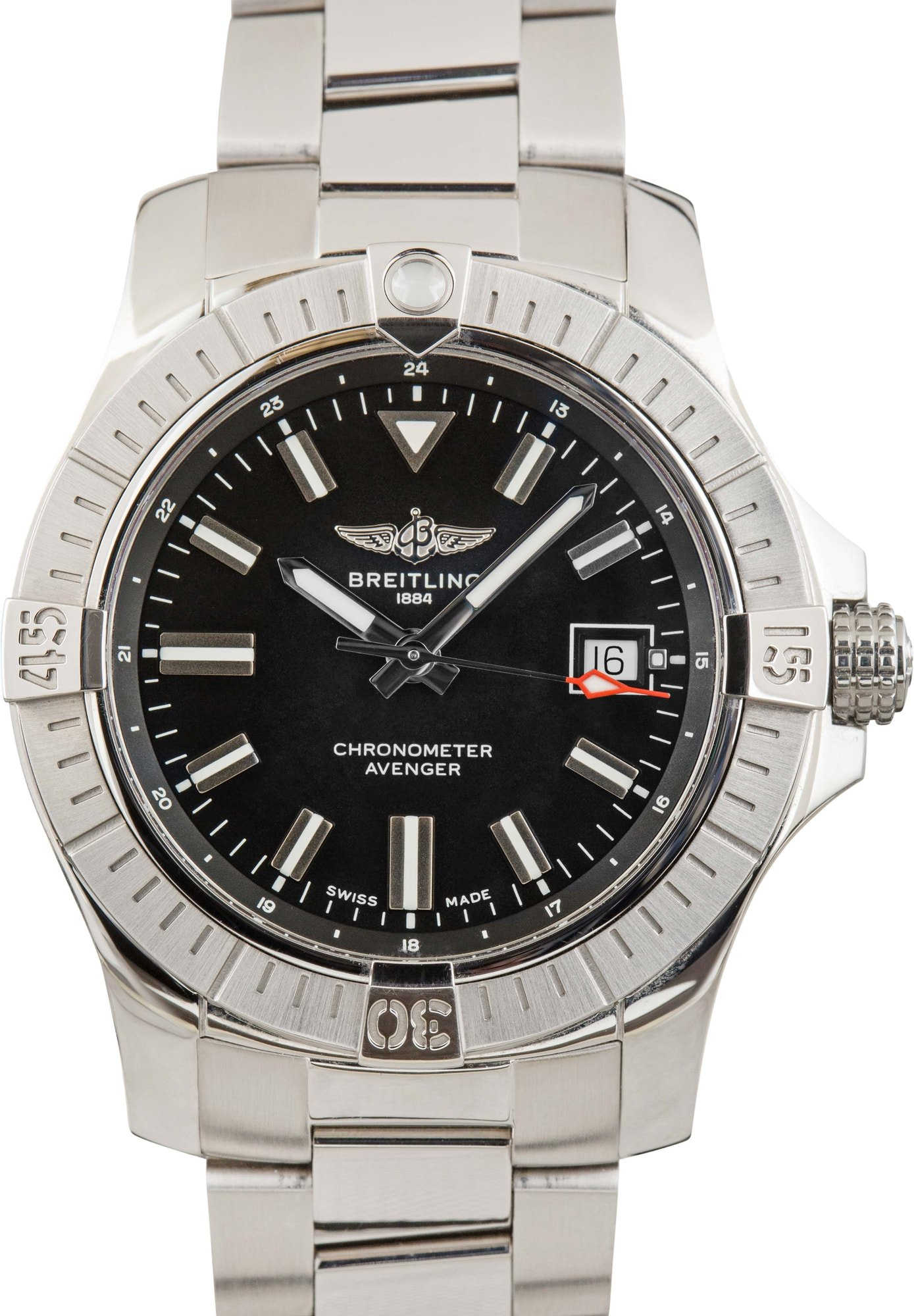 Pre-owned Breitling Avenger Automatic 43 Stainless Steel