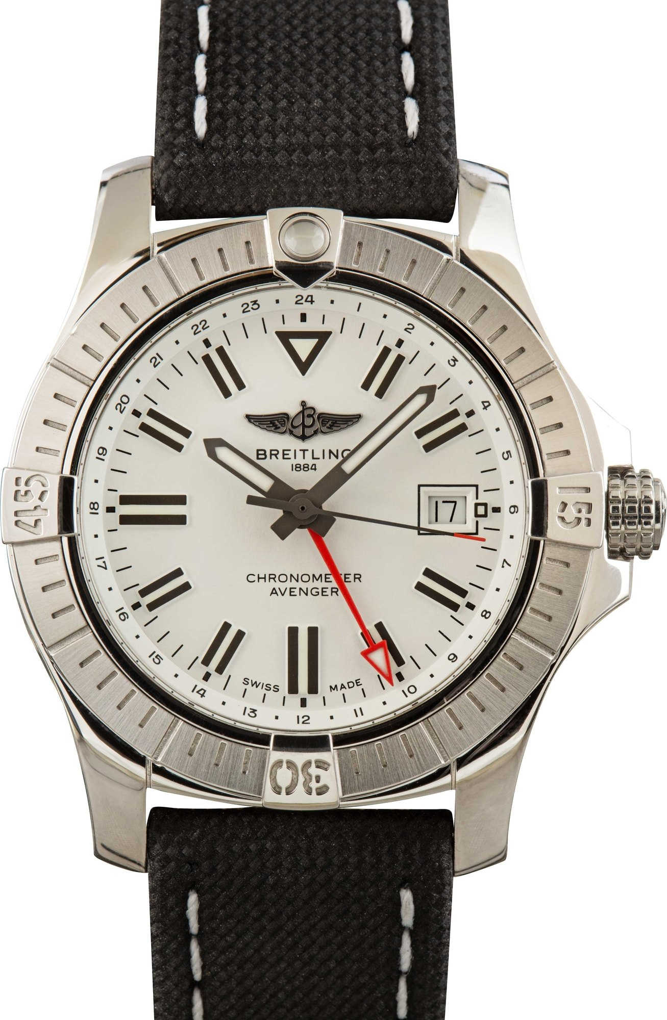 Pre-owned Breitling Avenger II GMT Stainless Steel