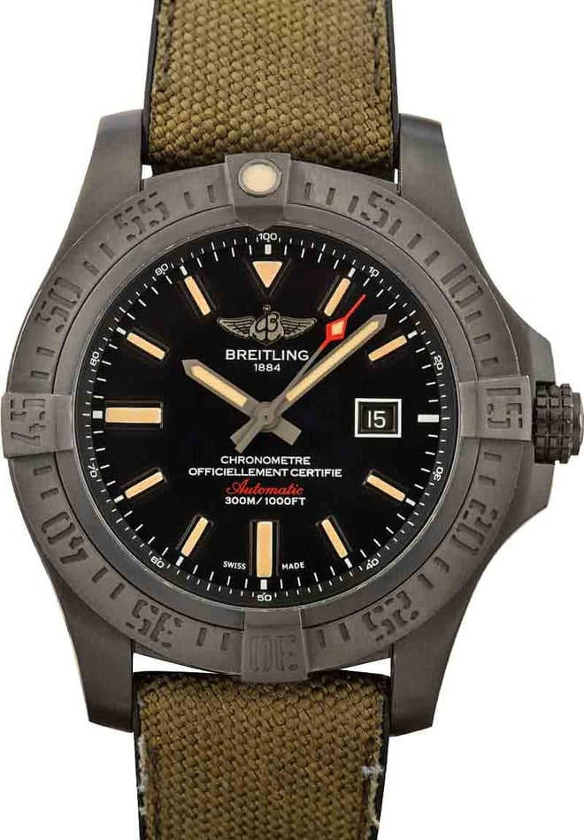 Mens Breitling Avenger Blackbird Black Dial