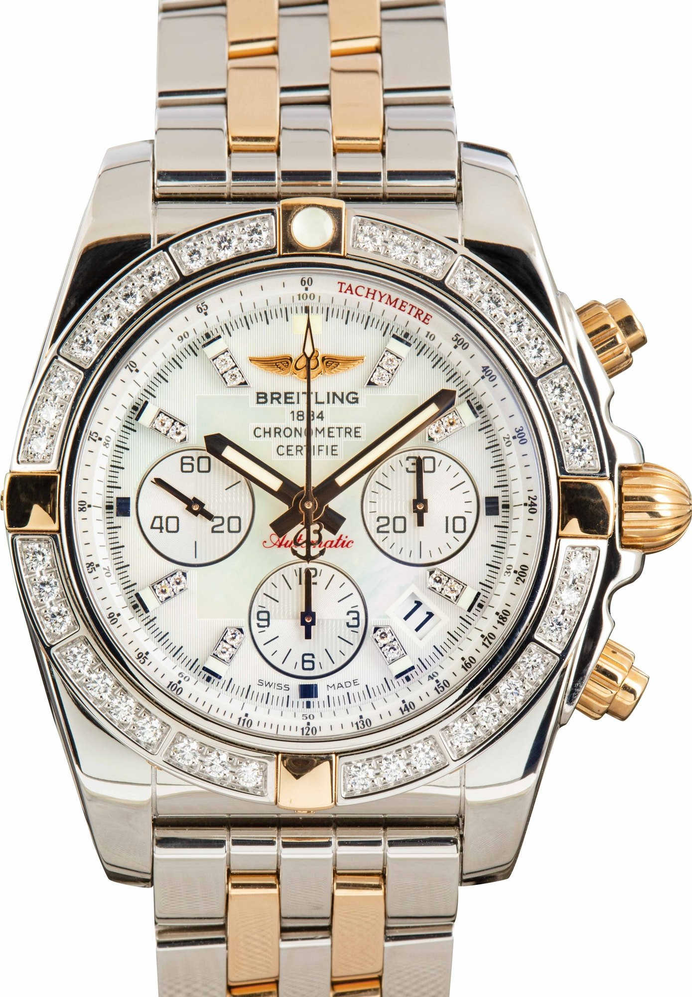 Breitling Chronomat Mother of Pearl Diamond Dial