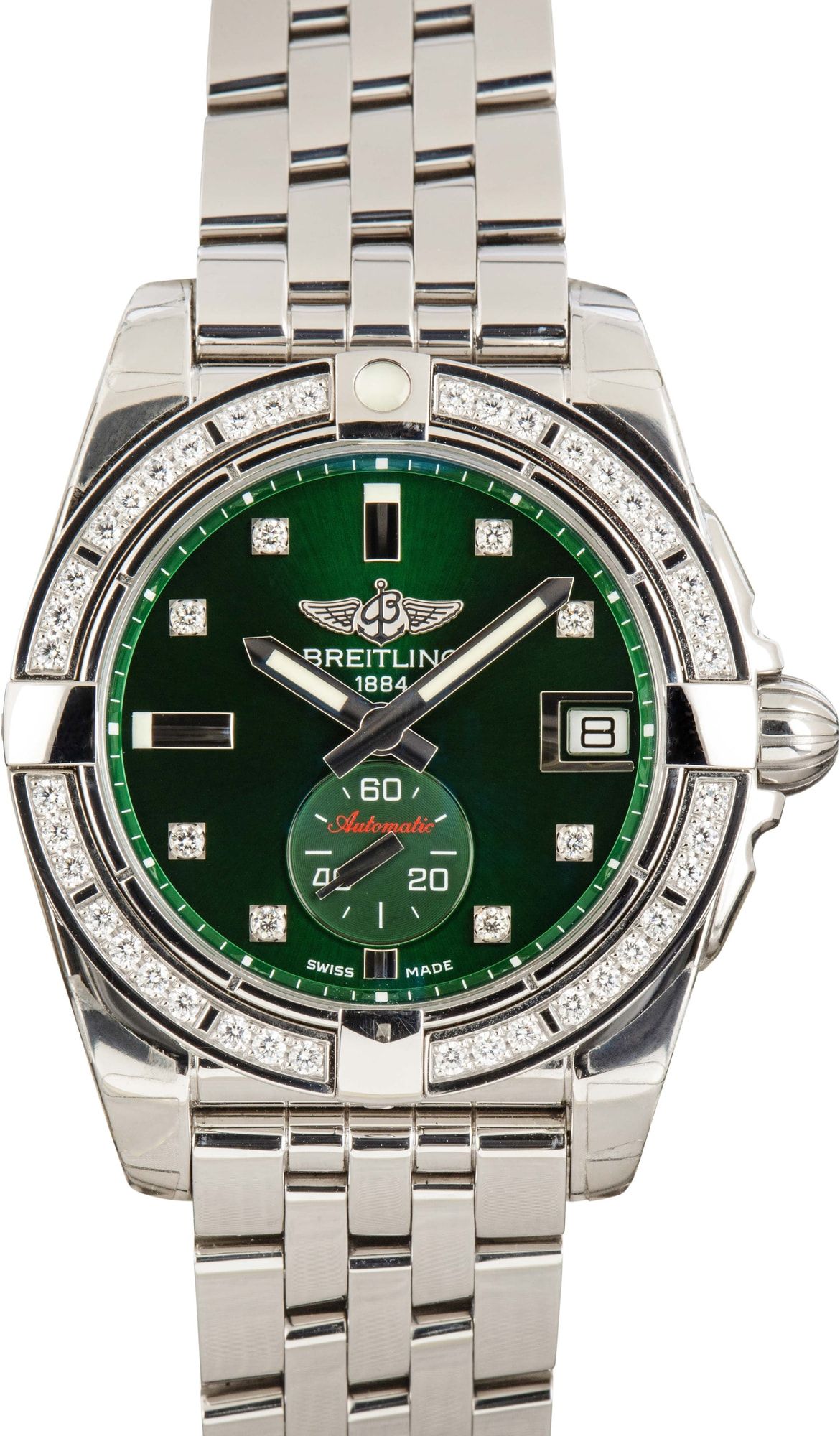 Pre-Owned Breitling Galactic 36 Breitling Galactic 36 Sleek Mother Of Pearl Diamond Dial  main image 3