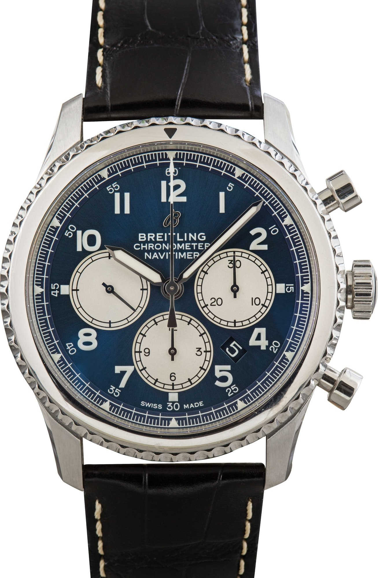 Pre-owned Breitling Navitimer 8 B01 Blue Dial