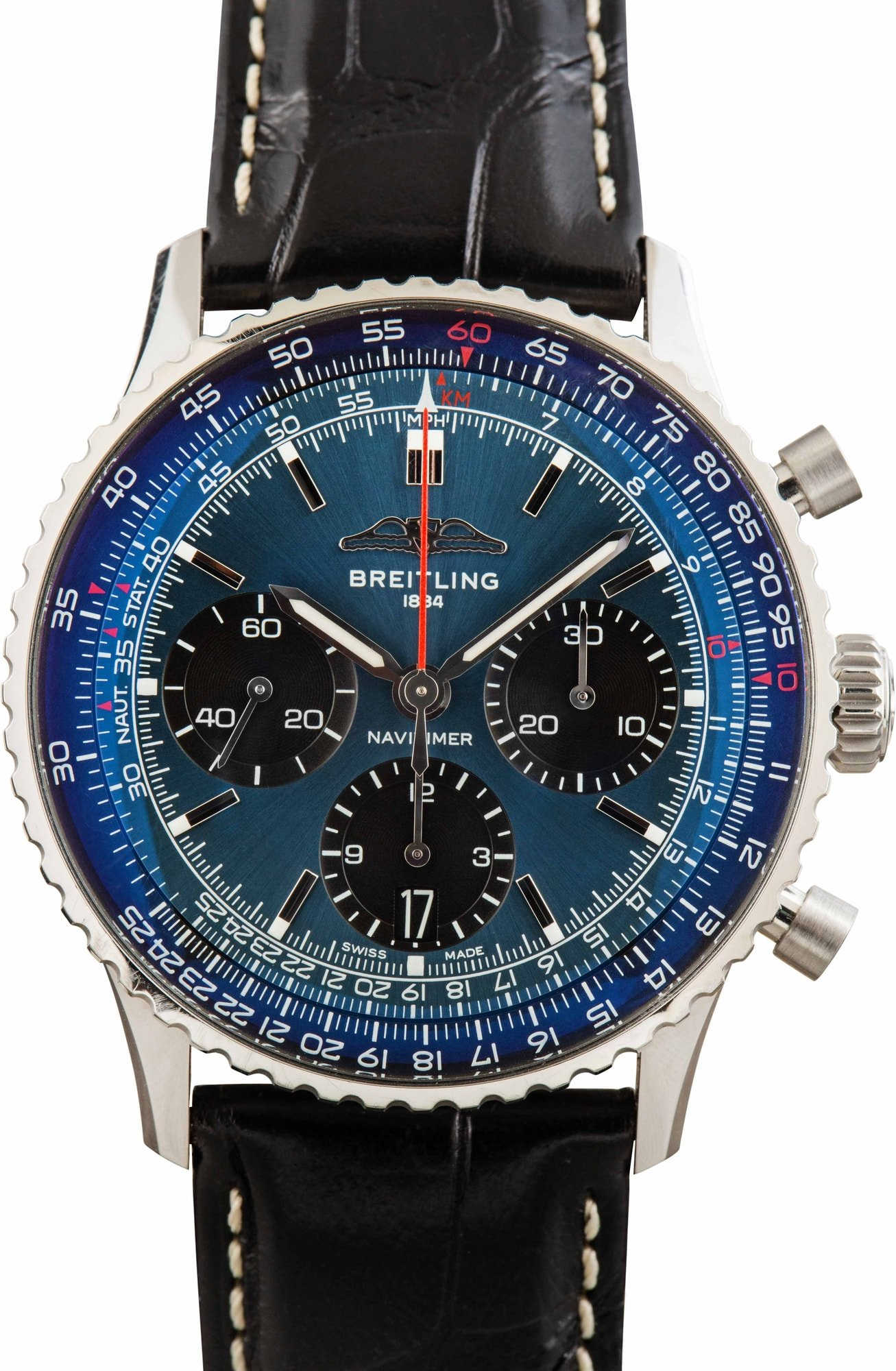 Pre-owned Breitling Navitimer Chronograph Blue Dial