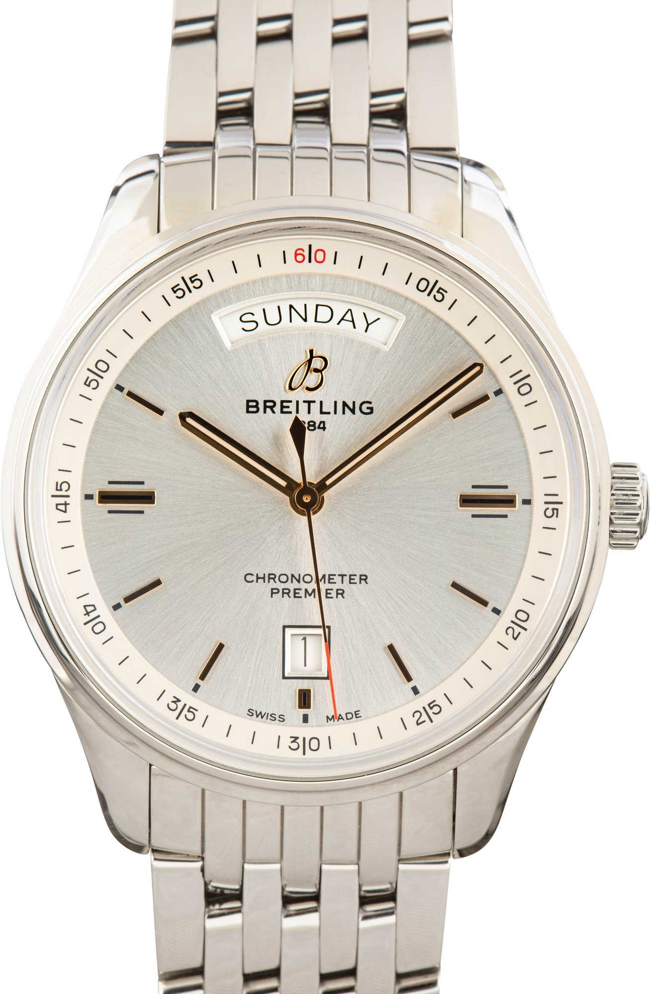 Breitling Premier Automatic Day & Date 40 Silver Dial
