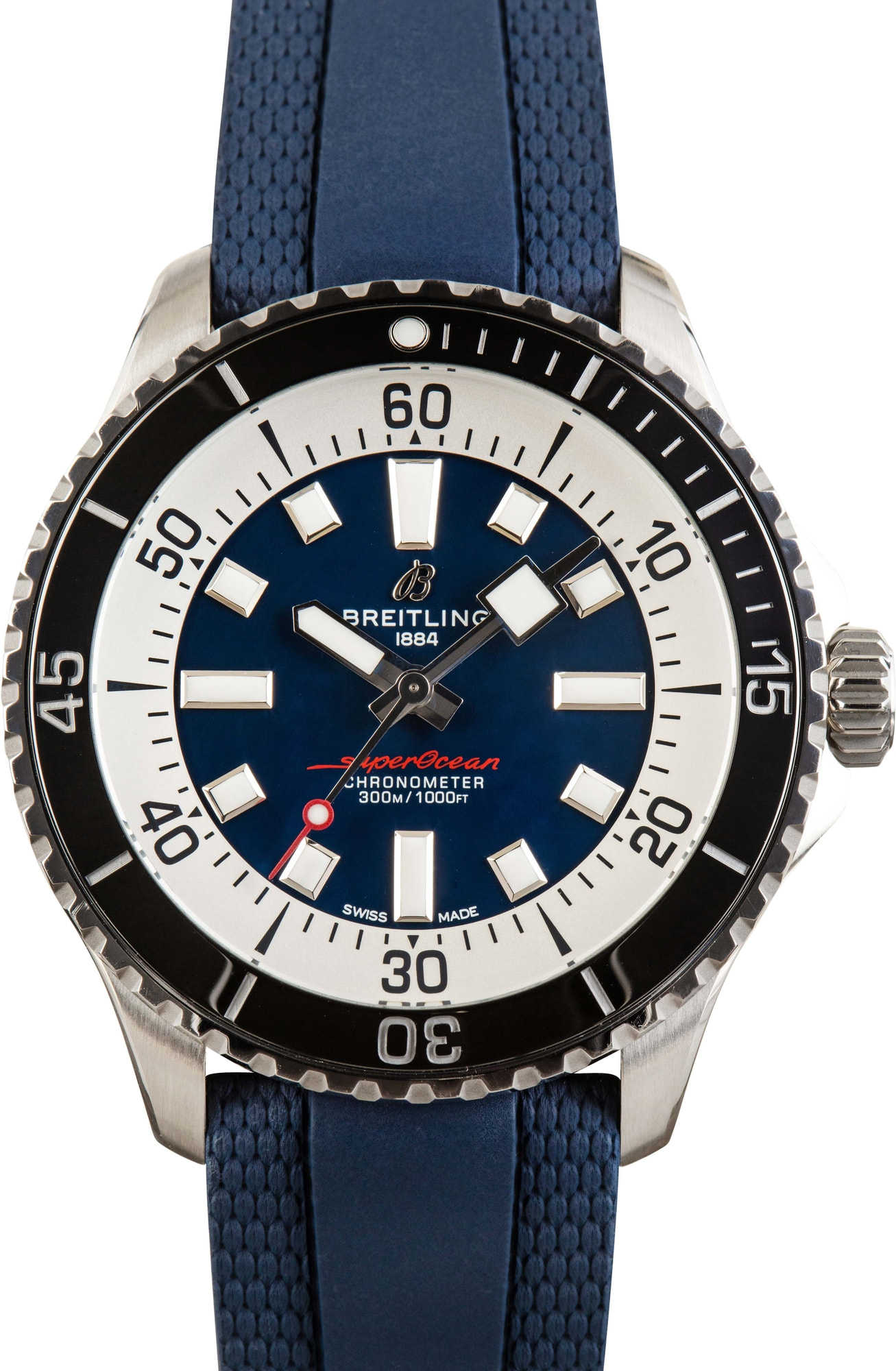 Pre-owned Men's Breitling Superocean Automatic 44 Blue Dial