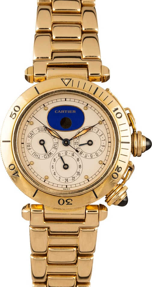 Buy Used Cartier Calendar Moonphase Cartier | Bob's Watches