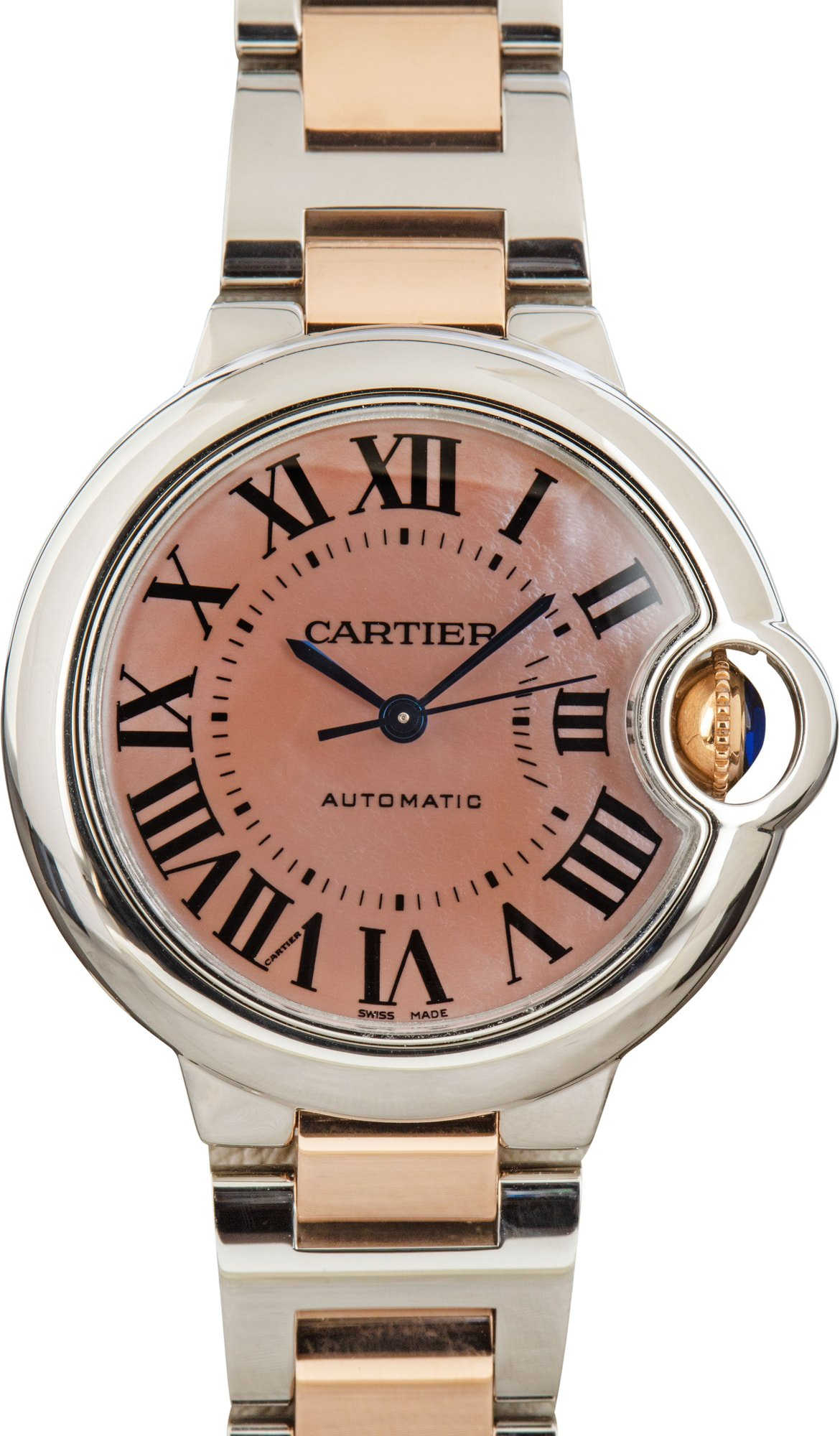 Cartier  フランソワ・シャイユ 英語版 Cartier Pasha - Silver Quarter Arabic Dial & Leather Strap