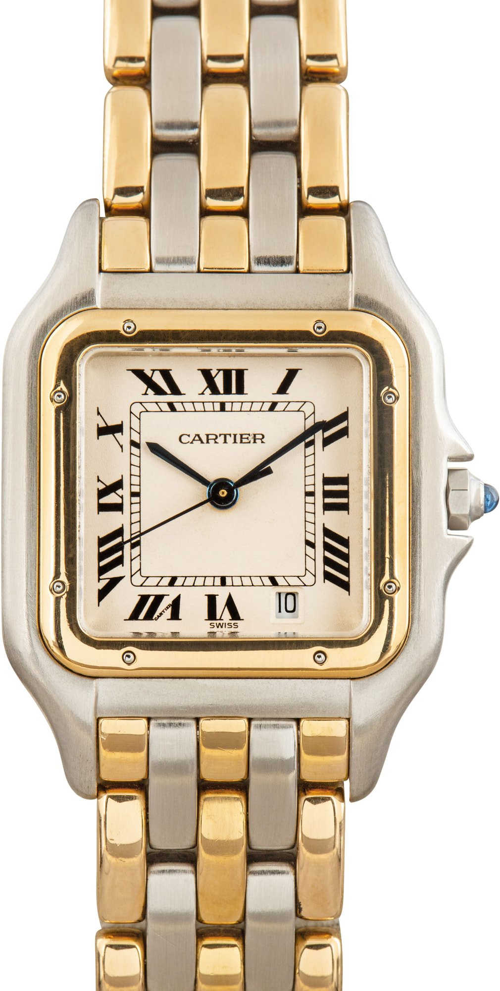 Pre-owned Cartier Panthere W25028B6 Steel & Yellow Gold
