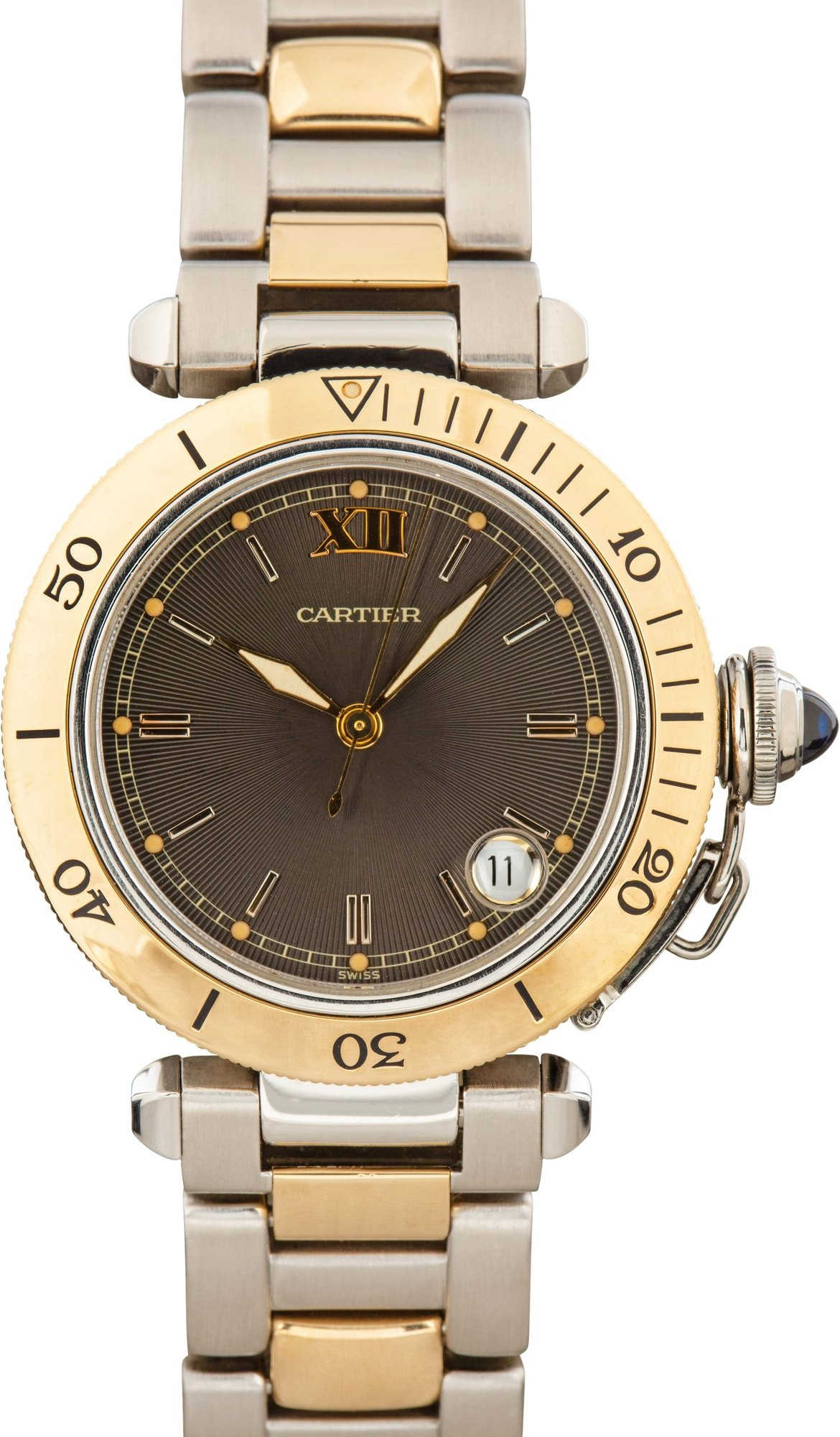 Pasha De Cartier Steel & Yellow Gold