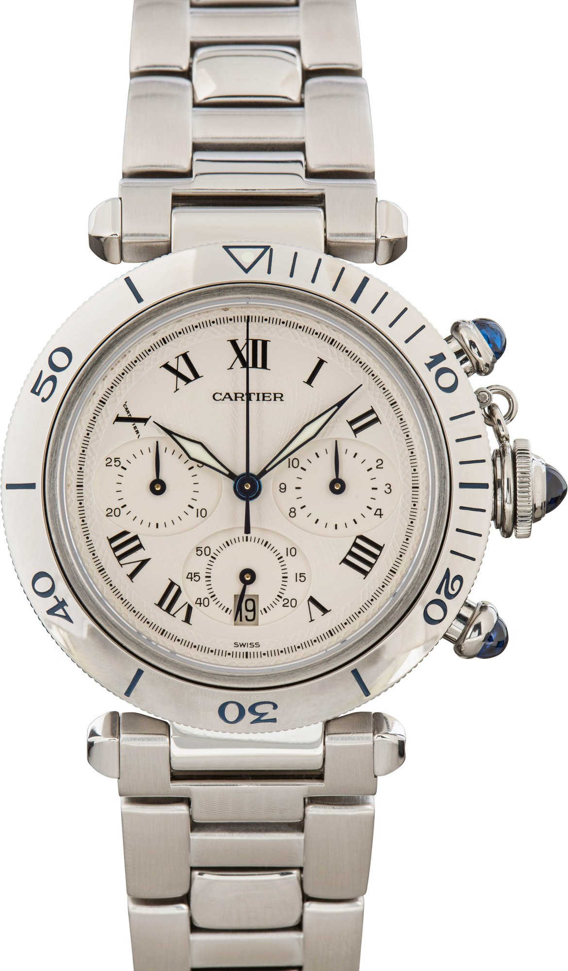 Cartier Pasha Ref W3101855 Stainless Steel