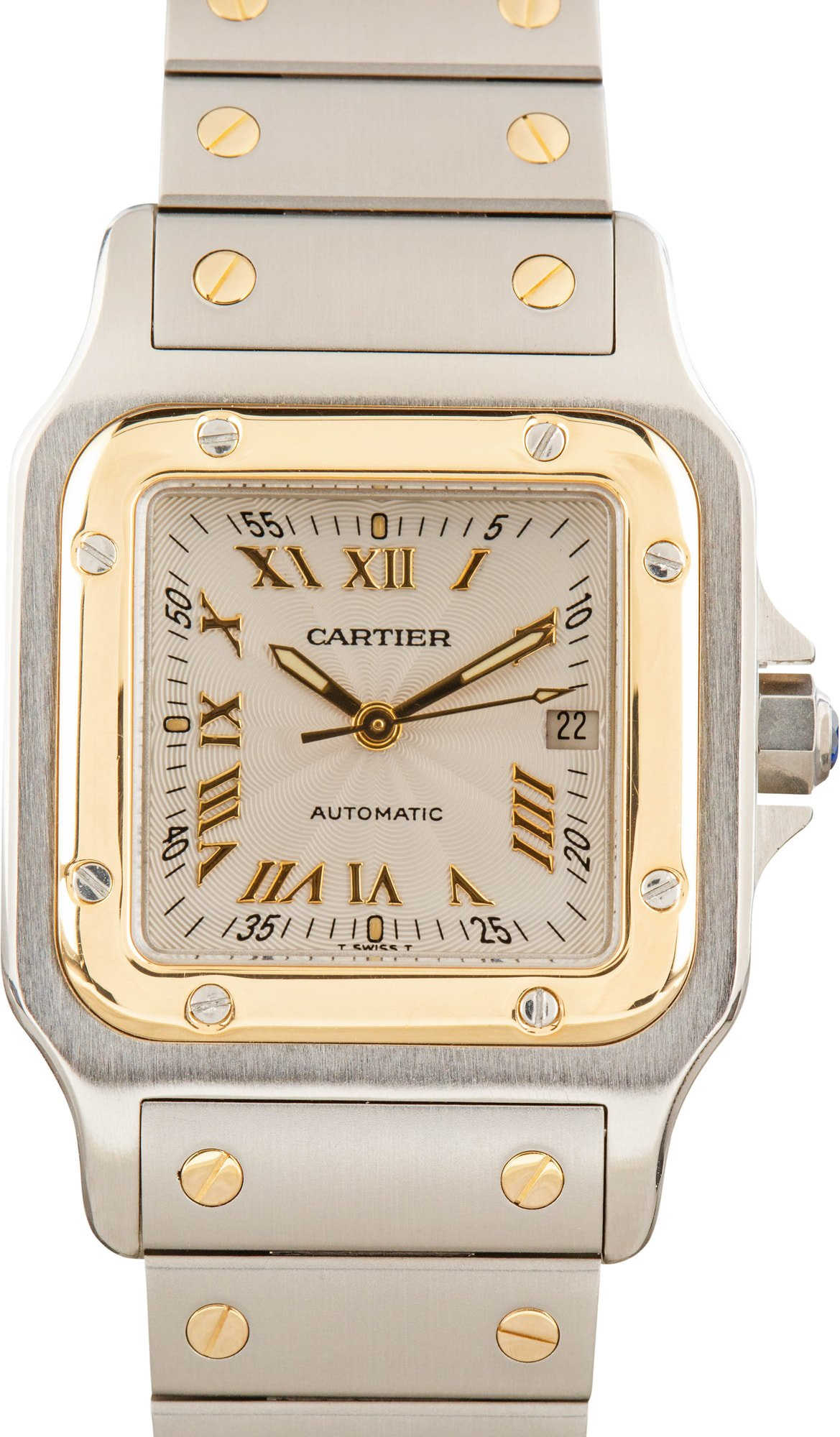 Cartier Santos Galbee Ref W20041C4 Steel & 18k Yellow Gold