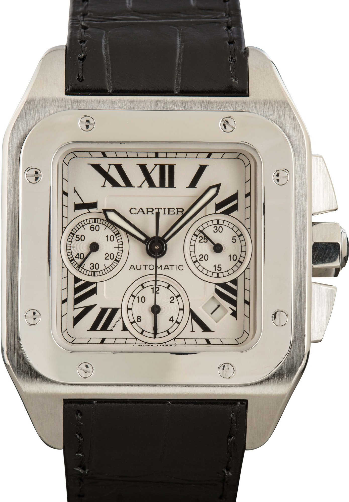 Used Cartier Santos 100 Stainless Steel