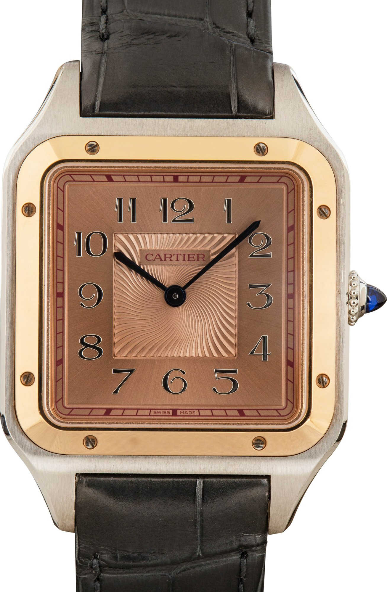 Cartier Santos Dumont Steel & 18k Rose Gold