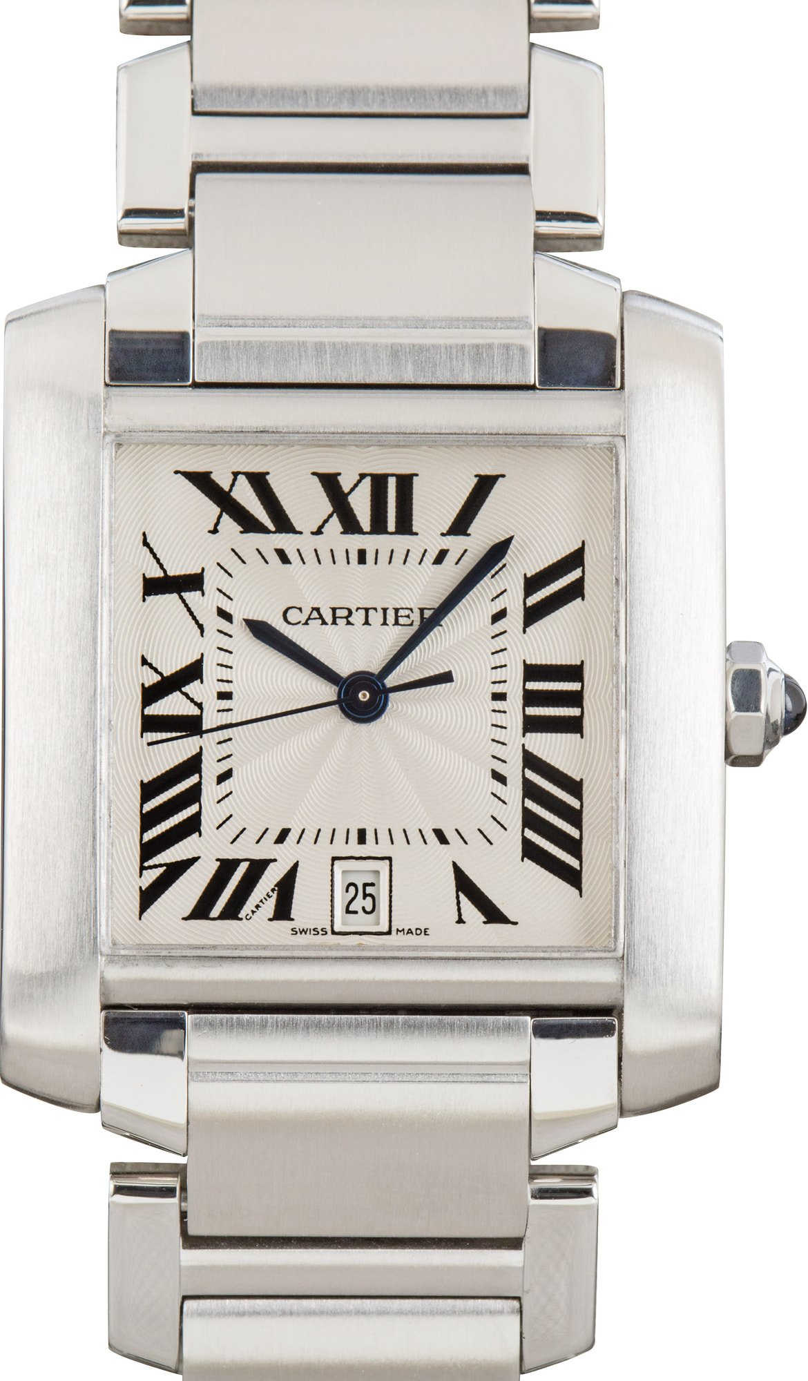 Used Cartier Tank Francaise Ref W51002Q3 Silver Dial