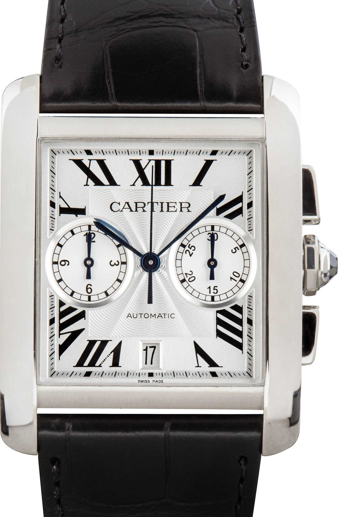 Cartier Tank MC Ref W5330007 Silver Chronograph Dial
