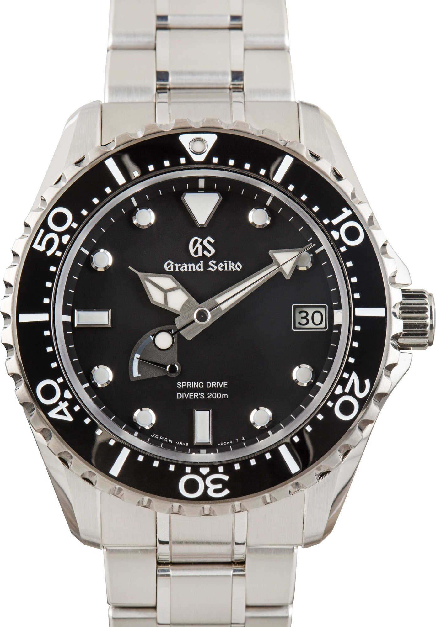 Pre-owned Grand Seiko Sport Collection SBGA461 Black Dial