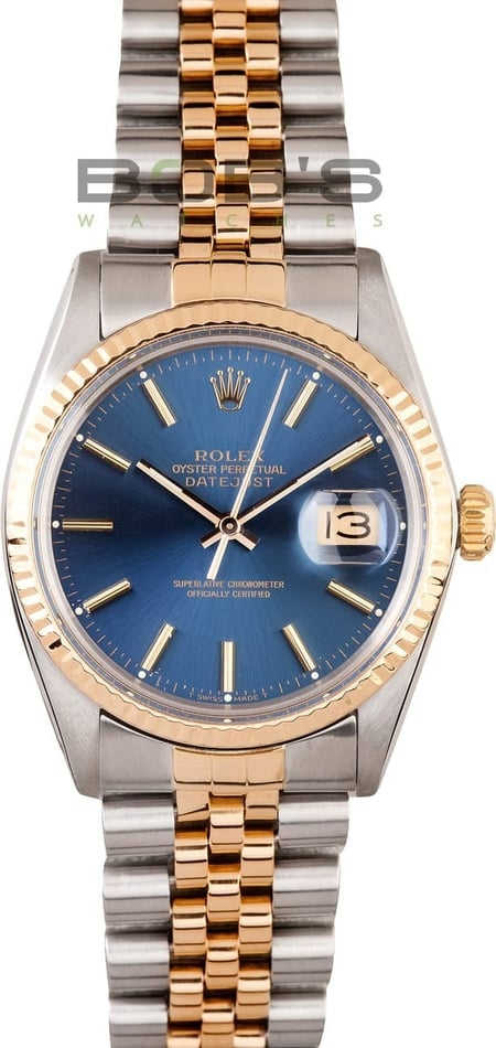 Used Men's Rolex Oyster Perpetual DateJust Stainless Steel and Gold 16013