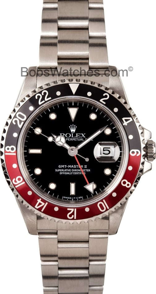 Rolex GMT Coke Bezel 16710 Master II Coke Bezel Steel 16710