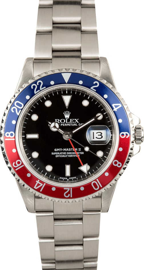 Rolex GMT Master II Red and Blue Pepsi Bezel 16710