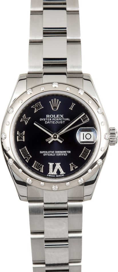 Rolex Mid-size Datejust Diamond 178344 Purple