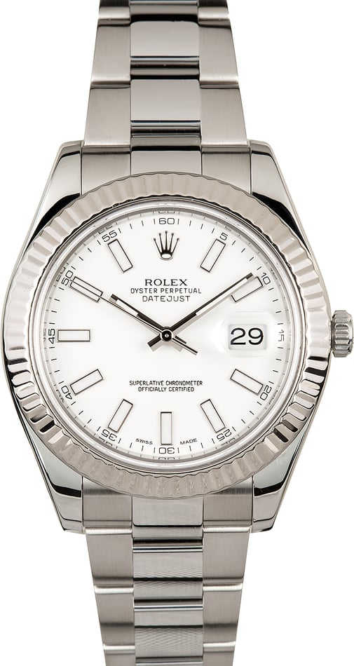 Rolex Datejust II 41MM 116334 White Dial