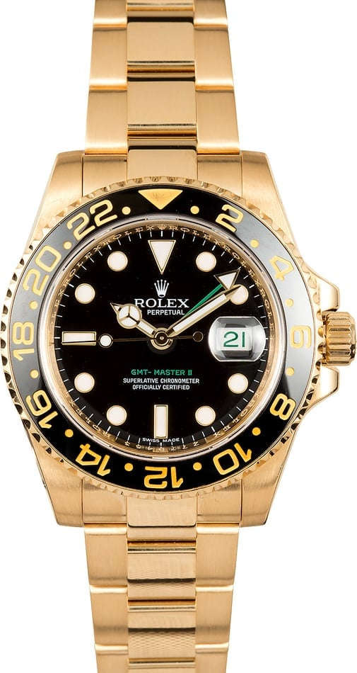 Rolex GMT Master II Yellow Gold 116718