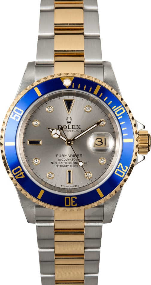 Rolex Submariner 16613 Blue Serti