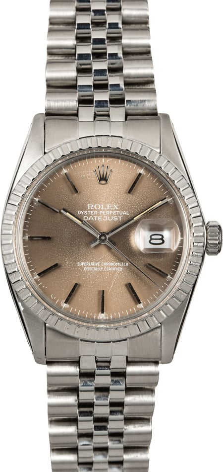デイトジャスト　M16030 Men's Rolex Datejust 16030 Silver Tapestry Dial