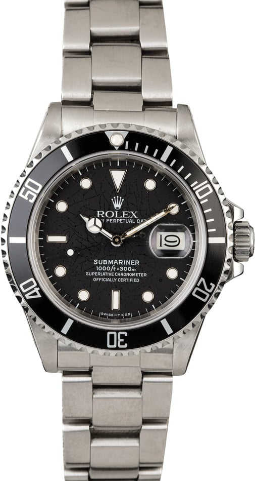Steel Rolex Submariner 168000