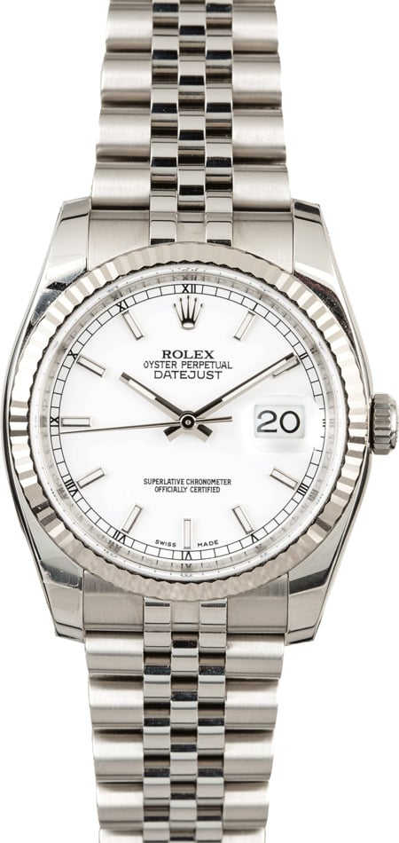 Used Rolex Datejust 116234 Steel and White Gold