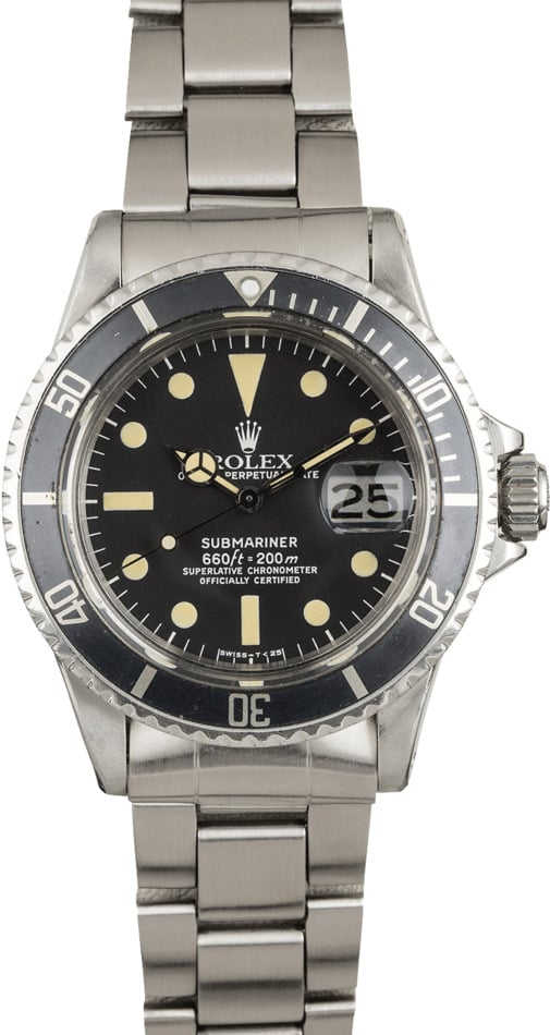 Vintage 1975 Rolex Submariner 1680 Faded Bezel