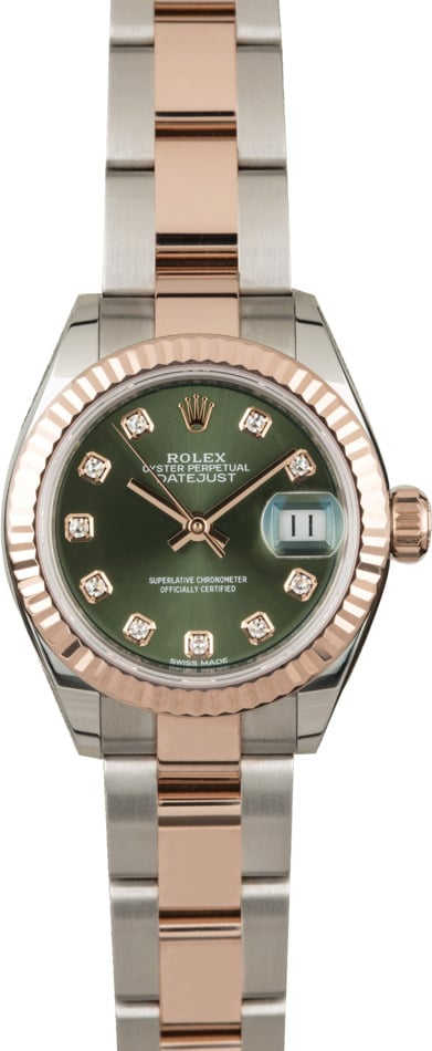 Rolex Lady Datejust 279171 Olive Diamond Dial