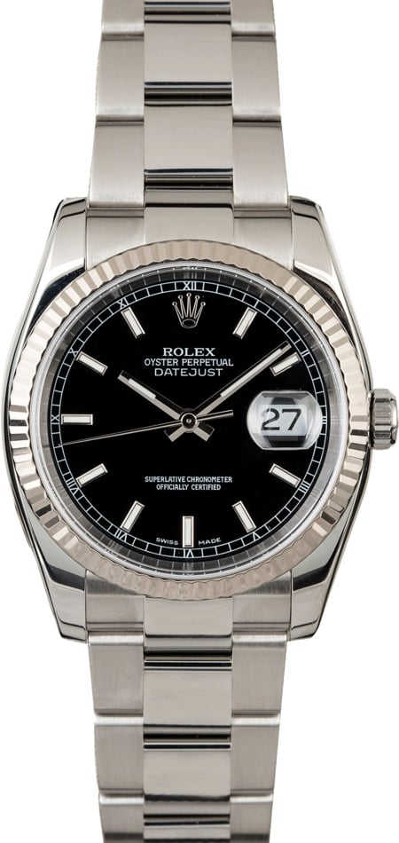Rolex Datejust 116234 Black Luminous Index Dial