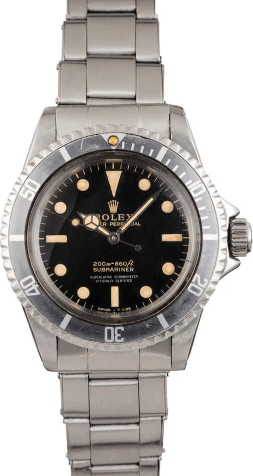 Vintage 1964 Rolex Submariner 5512 Glossy Gilt Dial