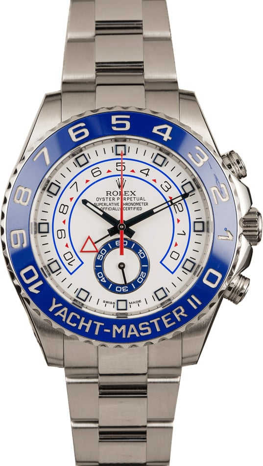 Used Rolex Steel Yacht-Master II Ref 116680 Blue Ceramic Bezel