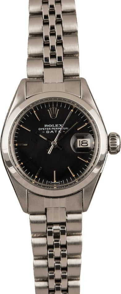 Pre-Owned Rolex Ladies Date 6916 Steel Fold Over Jubilee