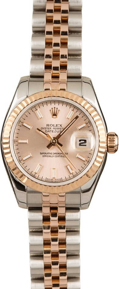 Pre-Owned Rolex Lady-Datejust 179171 Everose gold