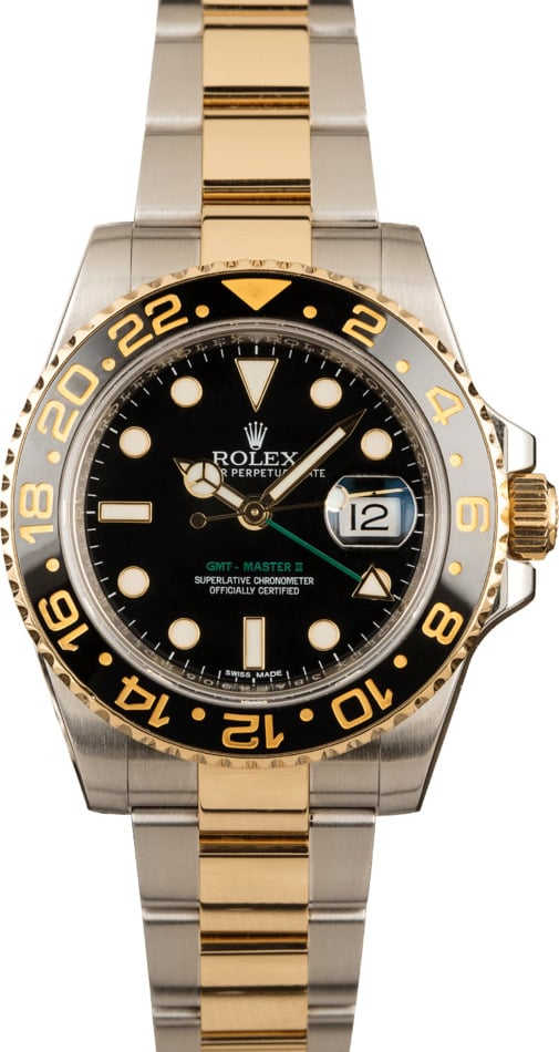 Rolex GMT Master II Two Tone 116713 Black