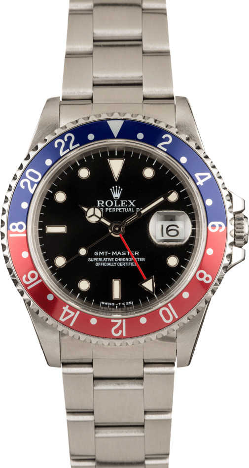 Men's Used Rolex GMT-Master 16700 Pepsi Insert