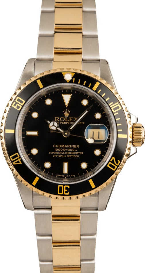 Pre-Owned 40MM Rolex Submariner 16613 Luminous Dial