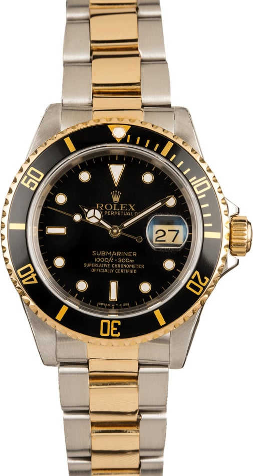 Rolex Submariner Black Dial 16613 100% Authentic