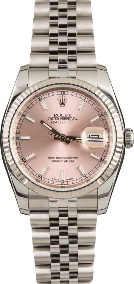 Pre-Owned Rolex Datejust 116234 Pink Dial