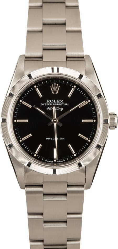 Rolex Air-King 14010 Black Index Dial