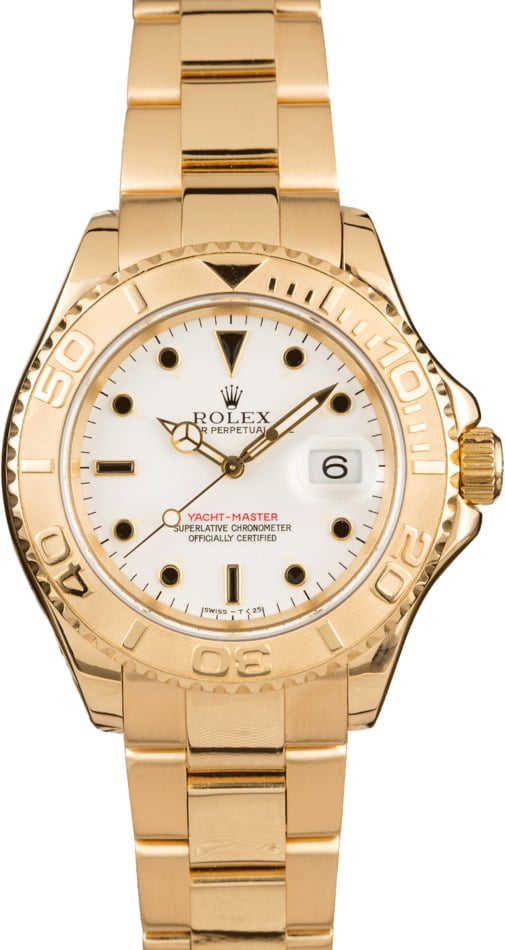 Rolex Mens Yacht-Master 16628 18k Gold