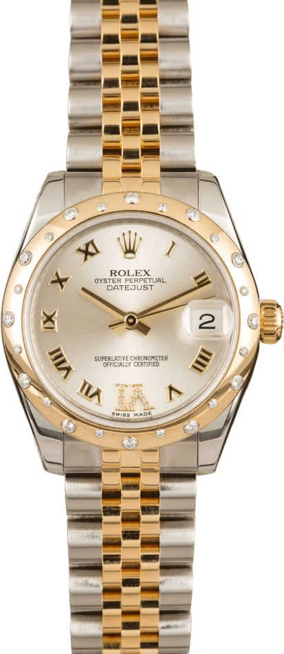 Pre-Owned Rolex Mid-size Datejust 178343 Diamond Bezel