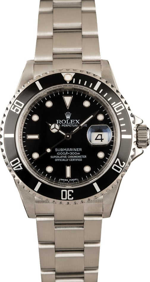 Rolex Submariner 16610 Serial Engraved Rehaut