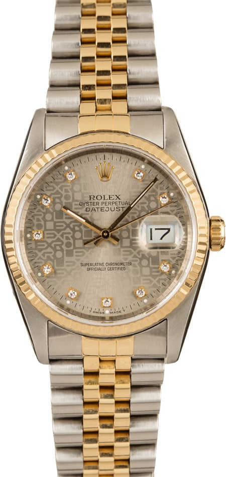 Pre-Owned Rolex Datejust 16233 Jubilee Dial